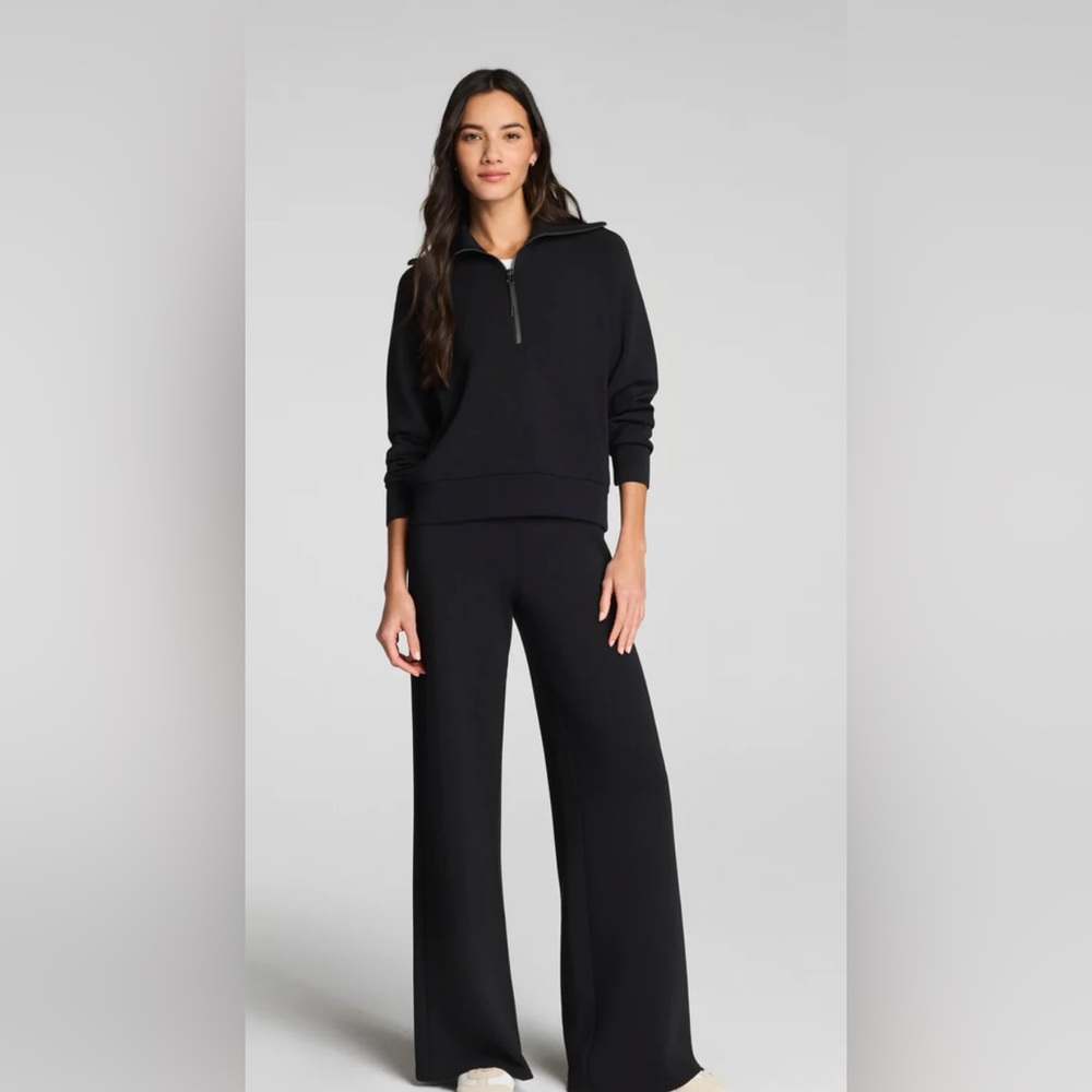 SPANX AirEssentials Black Wide-Leg Pant